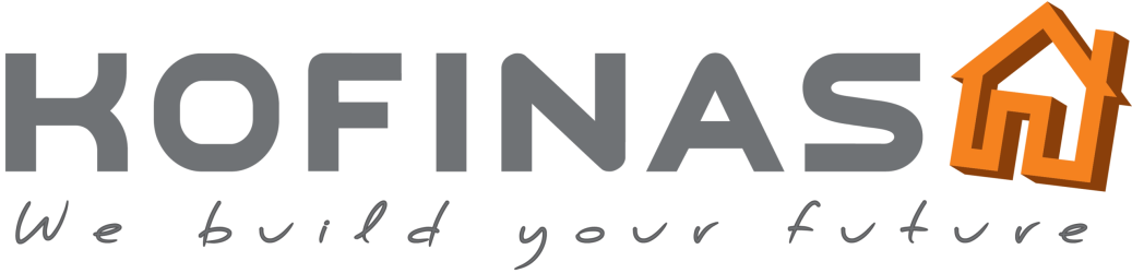 new logo kofinas prefabricated houses- this is how we build the future- FSC houses - ECO energy houses, Innovation & trust