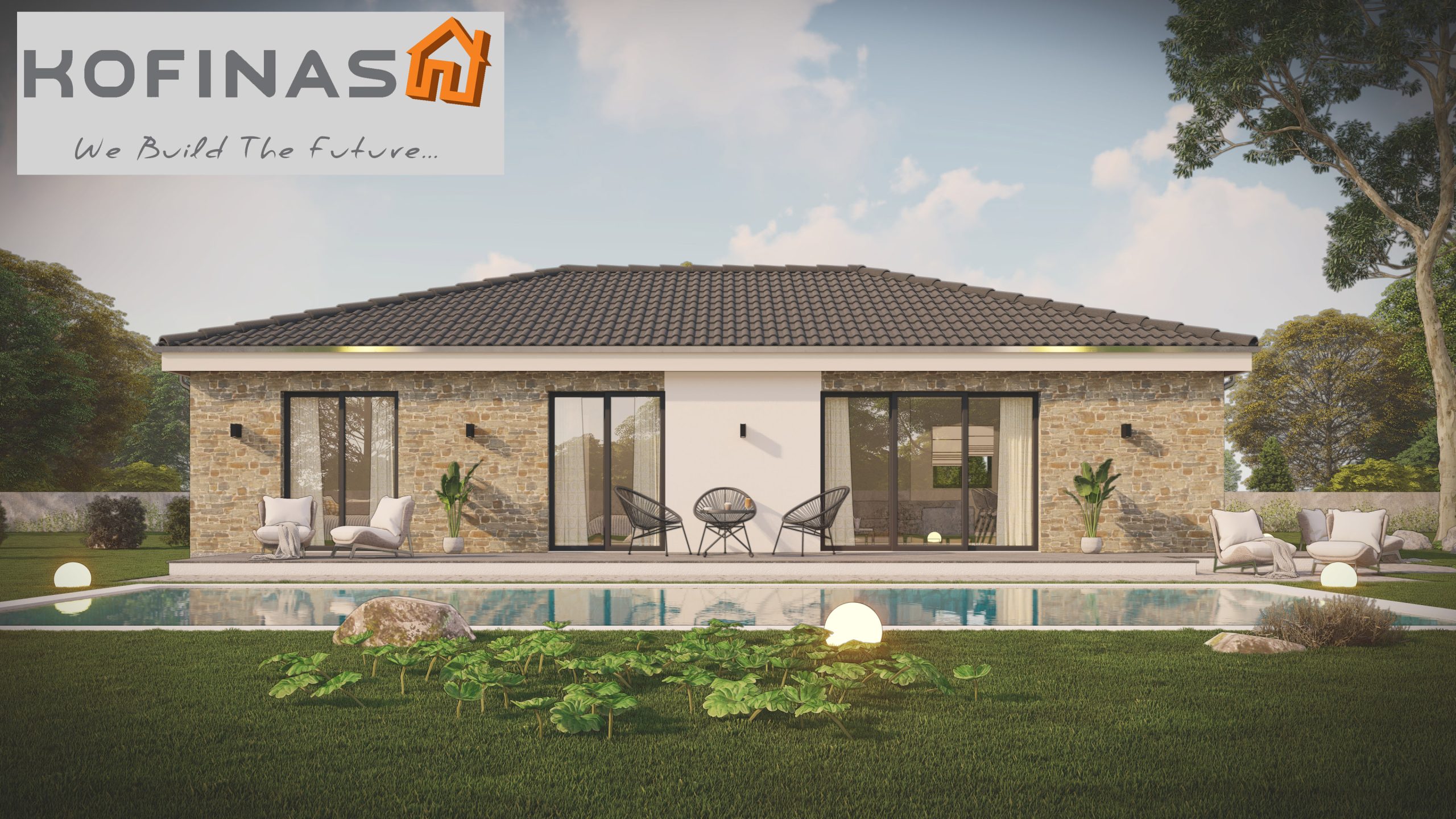 A one-story house design by Kofinas, I-132